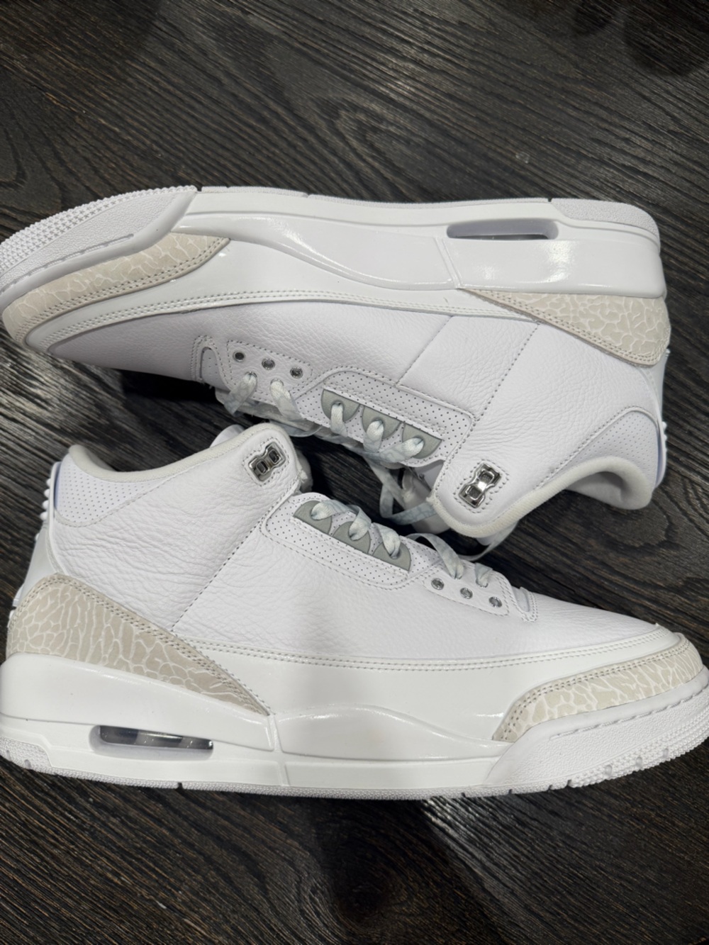 Air Jordan 3 Retro Pure Money 2025 White Silver Men's Size 13 like new